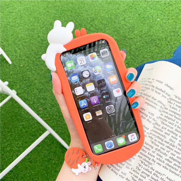 Cute Rabbit Phone Case for iphone se/7/7plus/8/8plus/X/XS/XS Max/11/11pro/11pro Max PN3018