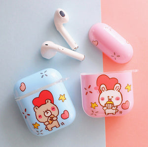 Cute Rabbit and Bear Airpods Case For Iphone PN1935