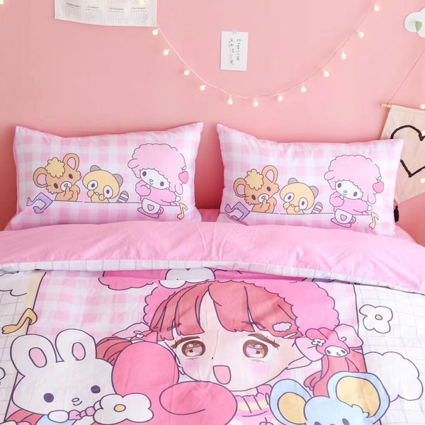 Cute Girl And Melody Bedding Set PN1884