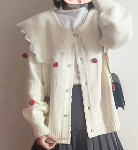 Fashion Strawberry Sweater Coat PN5234