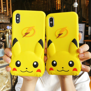 Lovely Pikachu Phone Case for iphone 6/6s/6plus/7/7plus/8/8P/X/XS/XR/XS Max PN1302