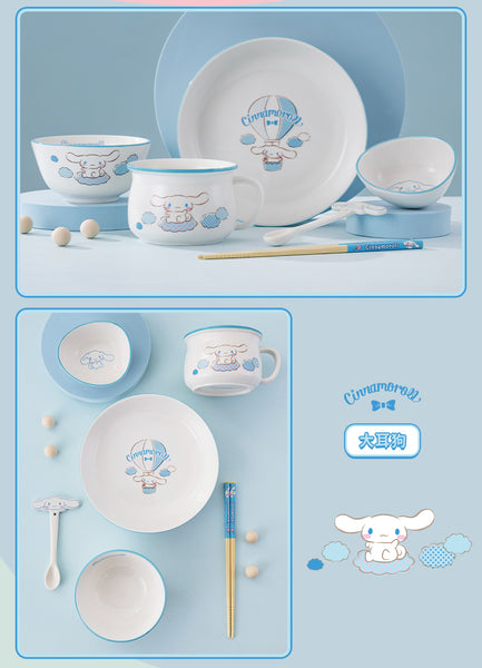 Cartoon Anime Ceramic Cup Bowl And Dish Set PN4225