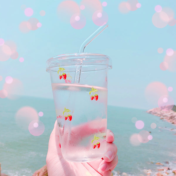 Transparent Strawberry Water Cups PN1132