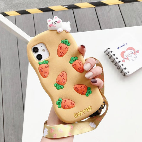 Lovely Rabbit Phone Case for iphone 6/6s/6plus/7/7plus/8/8P/X/XS/XR/XS Max/11/11pro/11pro max PN3103