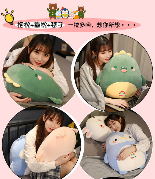 Lovely Dinosaur Pillow And Blanket PN4073