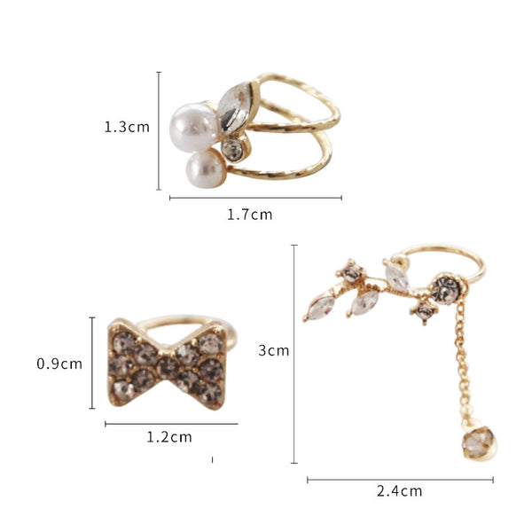 Fashion Butterfly and Pearl Clips Set PN1265