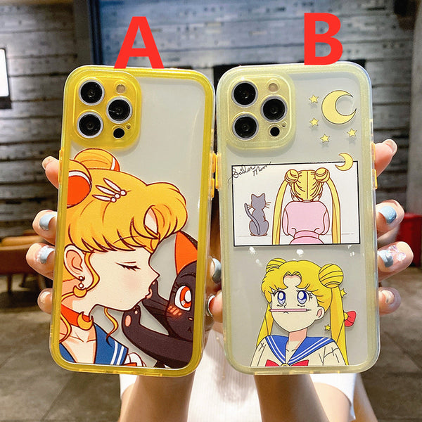 Cartoon Sailormoon Phone Case for iphone 7/7plus/8/8P/X/XS/XR/XS Max/11/11pro/11pro max/12/12mini/12pro/12pro max PN4023