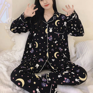 Kawaii Luna Cat Pajamas Suits PN5678