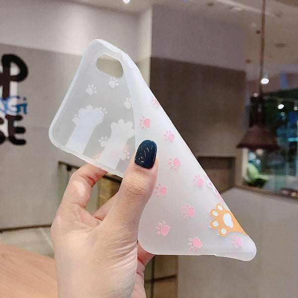 Lovely Cats Paw Phone Case for iphone 6/6s/6plus/7/7plus/8/8P/X/XS/XR/XS Max PN1813