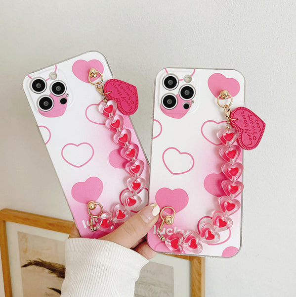 Lucky Heart Phone Case for iphone 7/7plus/8/8P/X/XS/XR/XS Max/11/11pro/11pro max/12/12pro/12pro max/12mini PN4050