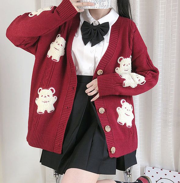 Lovely Bear Sweater Coat PN4288