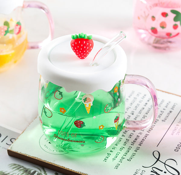 Sweet Strawberry Glass Cup PN4522