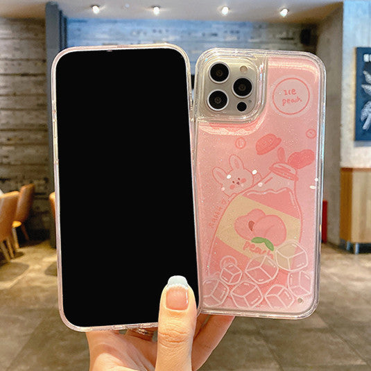 Cute Peach Milk Phone Case for iphone 7/7plus/8/8P/X/XS/XR/XS Max/11/11pro/11pro max/12/12pro/12pro max/12mini PN3996