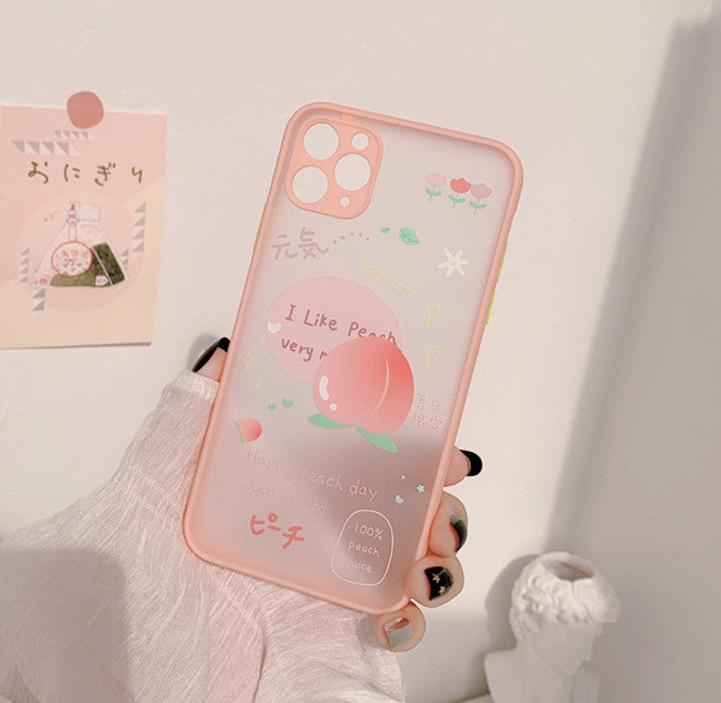 Cute Peach Phone Case for iphone Se/7/7plus/8/8P/X/XS/XR/XS Max/11