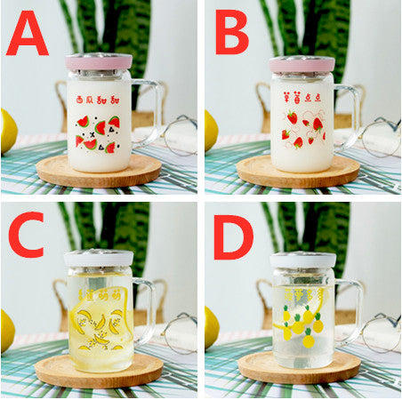 Sweet Fruits Glass Water Cups PN2963