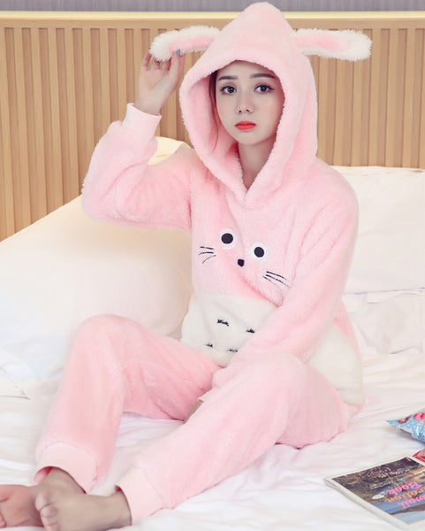 Kawaii Totoro Winter Pajamas Suits Set PN2055