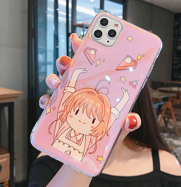 Lovely Sakura Girls Phone Case for iphone 6/6s/6plus/7/7plus/8/8P/X/XS/XR/XS Max/11/11pro/11pro max PN2084