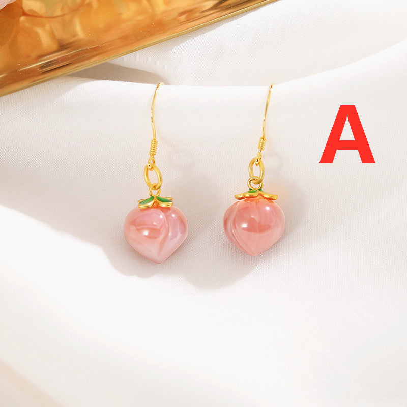 Princess Peach Earrings With Pearls - Pink Drop Dangle Earrings For Girls, Statement Jewelry Gift - View #9