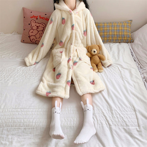 Fashion Strawberry Pajamas Dress PN4673