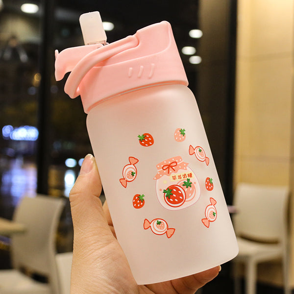 Cute Strawberry Water Glass Bottle PN2601