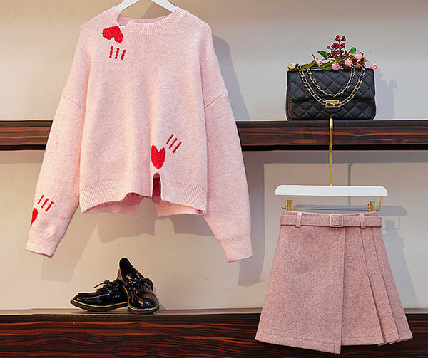 Fashion Sweater And Skirt  PN1009