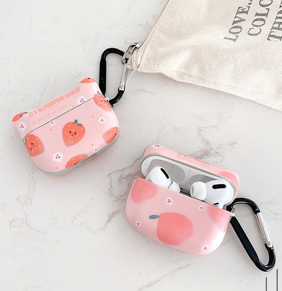 Peach and Strawberry Airpods Case For Iphone PN3098