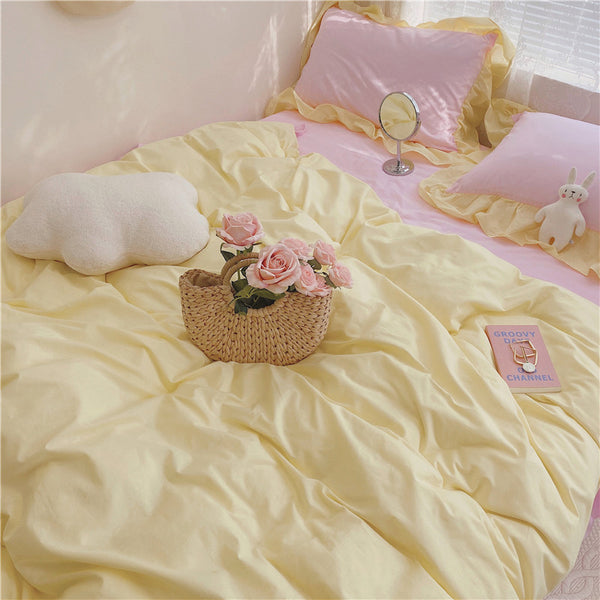 Fashion Yellow Bedding Set PN4258