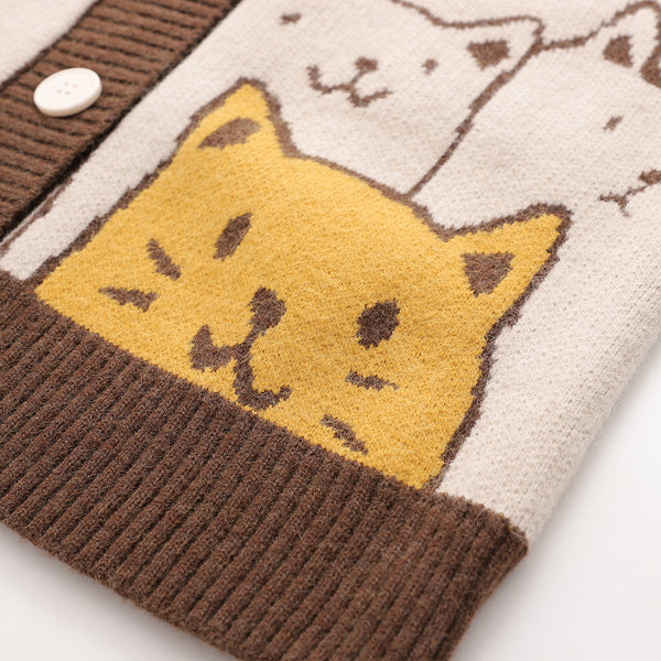 Kawaii Cats Sweater Coat PN4381