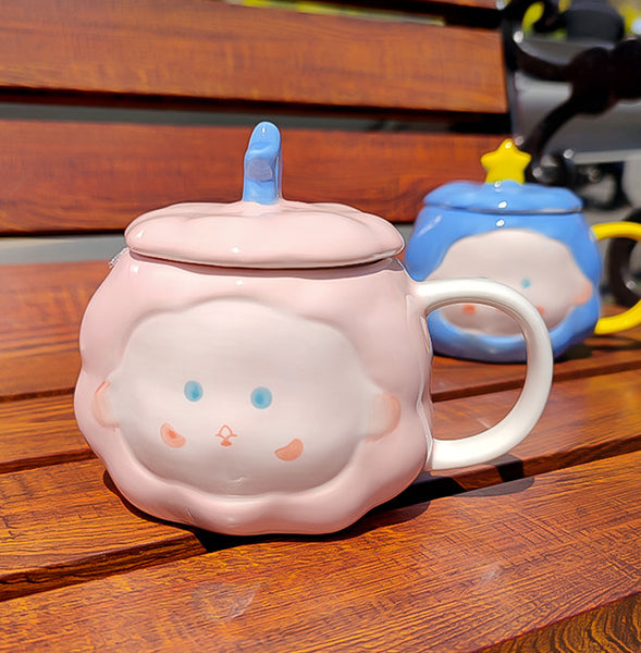 Cute Sheep Ceramic Mugs Cup PN4249