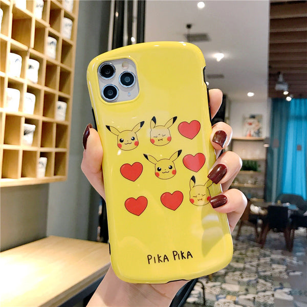 Cute Pikachu Phone Case for iphone 6/6s/6plus/6splus/7/7plus/8/8plus/X/XS/XS Max/11/11pro/11pro Max PN2082