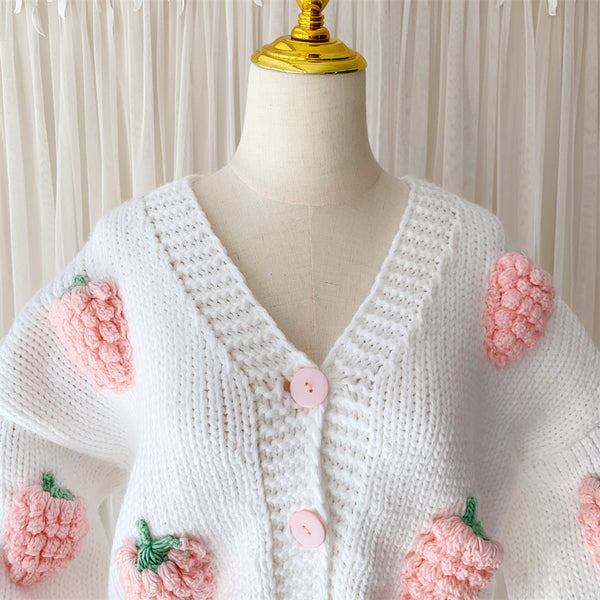 Fashion Strawberry Sweater Coat PN4798