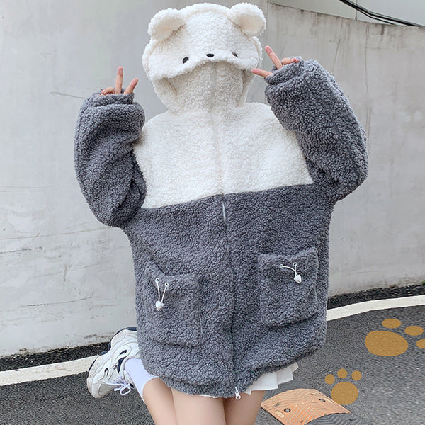 Cute Bear Plush Coat PN4495