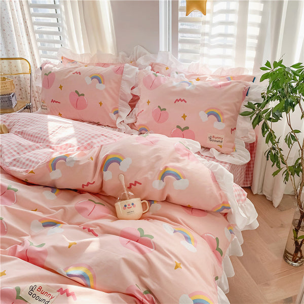 Cute Peach Bedding Set PN3598