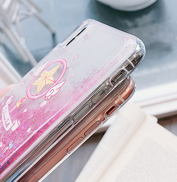 Sakura Quicksand Phone Case for iphone 6/6s/6p/6sp/7/7plus/8/8plus/X/XS/XS Max/11/11pro/11pro max PN1685