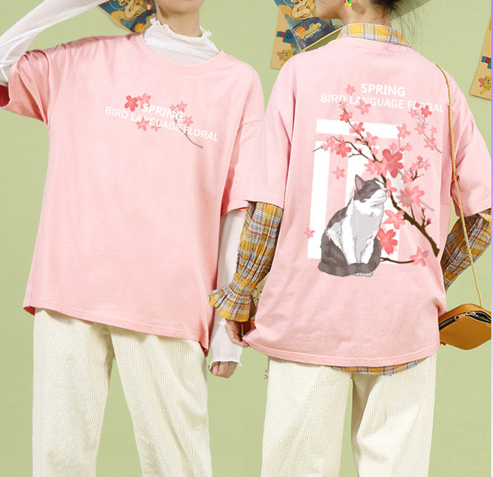 Sakura Cat T-shirt PN2842