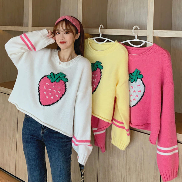 Kawaii Strawberry Sweater PN3123