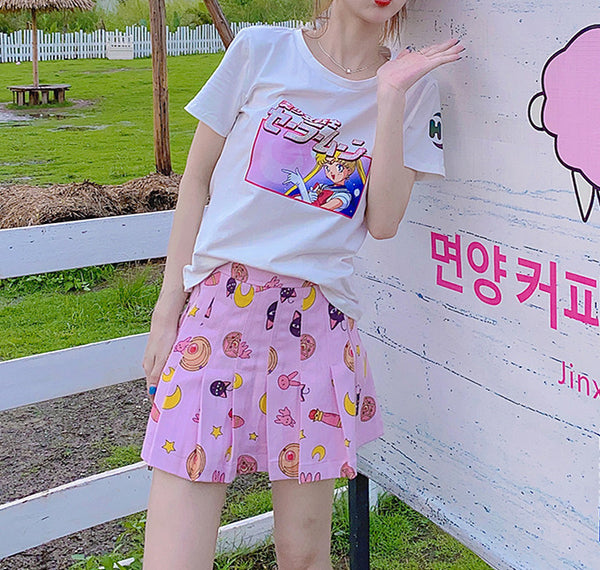 Fashion Sailormoon Skirt and T-shirt PN2777