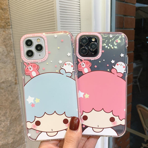 Little Twin Stars Phone Case for iphone 7/7plus/8/8P/X/XS/XR/XS Max/11/11pro/11pro max PN2323