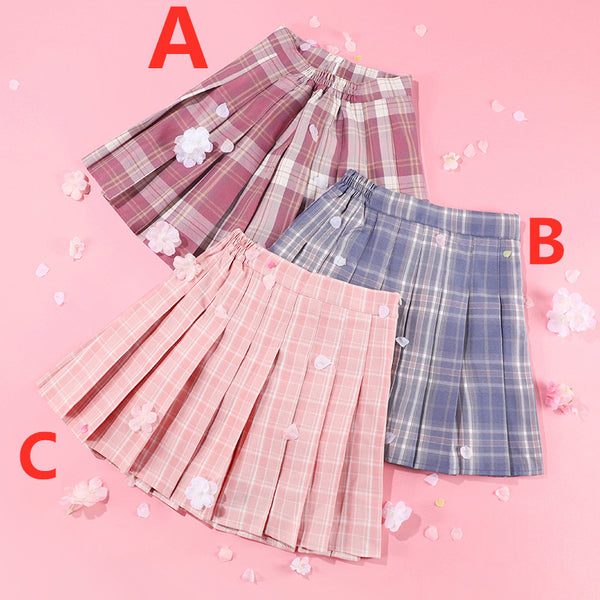 Fashion Embroidered Pleated Skirt PN3028