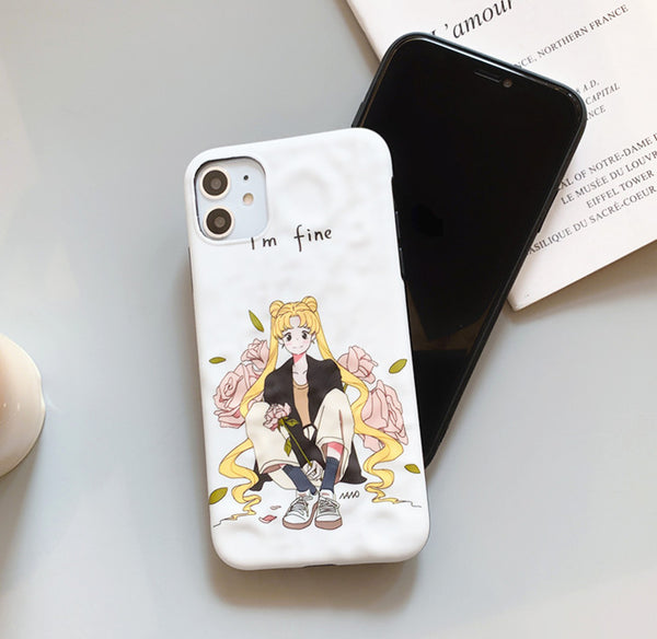Sailormoon Girl Phone Case for iphone 7/7plus/8/8plus/X/XS/XS Max/11/11pro/11pro Max PN2136