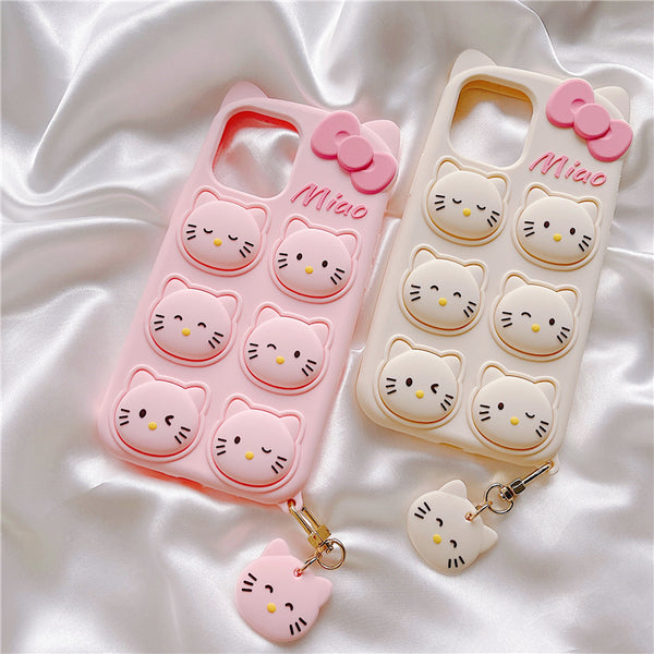 Lovely Cats Phone Case for iphone 7/7plus/8/8P/X/XS/XR/XS Max/11/11pro/11pro max/12/12mini/12pro/12pro max PN4197