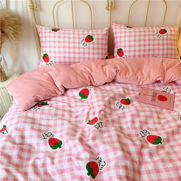 Kawaii Strawberry Bedding Set PN2129