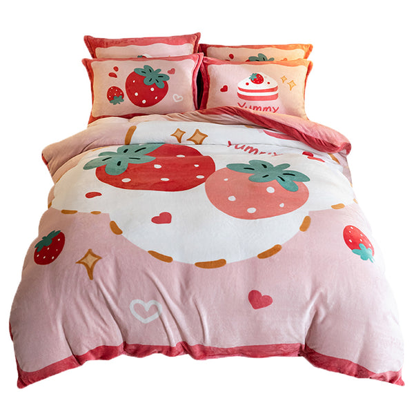 Kawaii Strawberry Bedding Set PN4464
