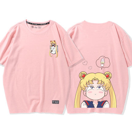 Kawaii Loose Sailormoon Sisters Tshirt PN1252