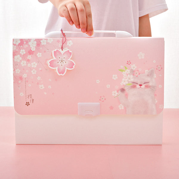 Cute Sakura Cat File Folder PN3854