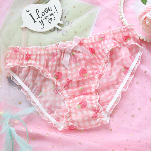 Fashion Strawberry Underwear Suits PN4770