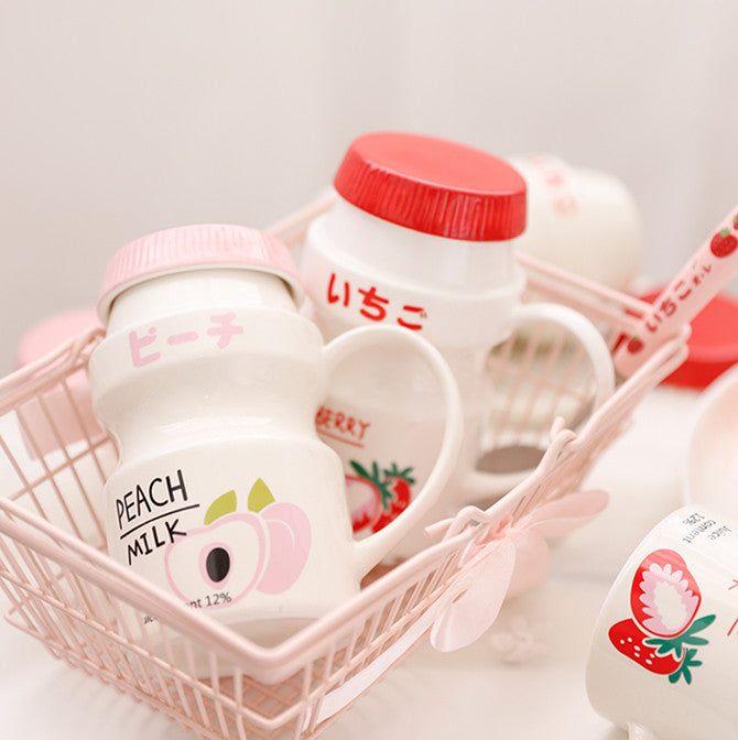Strawberry and Peach Ceramic Mugs PN3351