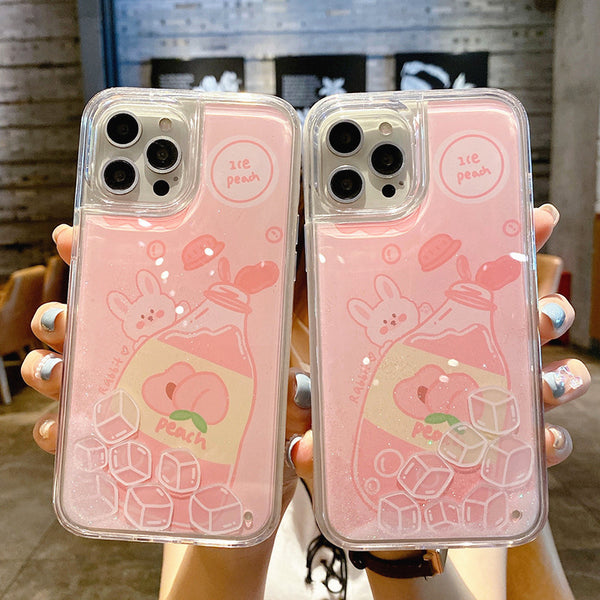 Cute Peach Milk Phone Case for iphone 7/7plus/8/8P/X/XS/XR/XS Max/11/11pro/11pro max/12/12pro/12pro max/12mini PN3996