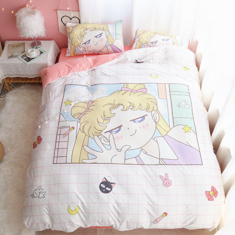 Cartoon Sailormoon Bedding Set PN3338