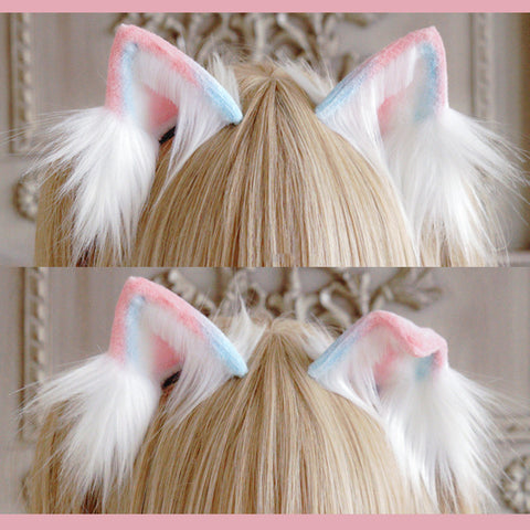 Cute Cat Ear Plush Hair Clips PN4340